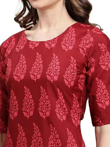 1 Stop Fashion Women's Crepe Straight Kurta