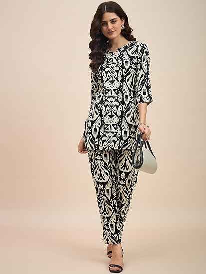Truvon Fashions Women Co-Ords Set, Kurta and Palazzo Set