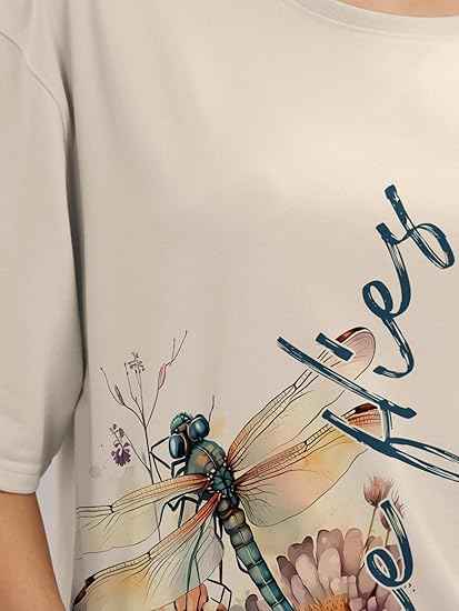 Crew-Neck Crop oversized T-Shirt for Women