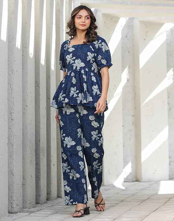SIRIL Women's Co-ord Set Rayon Blend Top and Pant Set | Ethnic Co Ord Set | Printed Co-Ord Set for Women