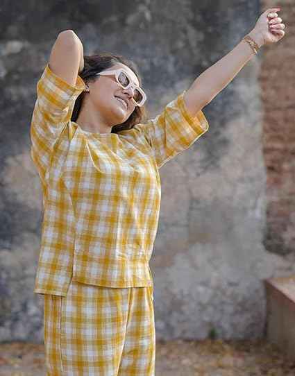 FABNEX Stylish Printed Cotton Blend Co Ord Set for Women || Casual & Festive Indo-Western Outfit (K 125-127)