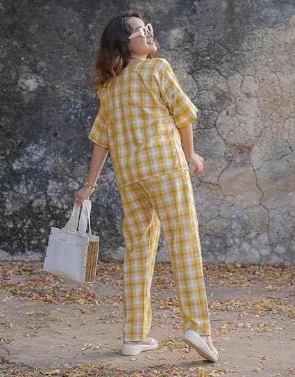 FABNEX Stylish Printed Cotton Blend Co Ord Set for Women || Casual & Festive Indo-Western Outfit (K 125-127)