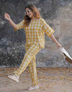 FABNEX Stylish Printed Cotton Blend Co Ord Set for Women || Casual & Festive Indo-Western Outfit (K 125-127)