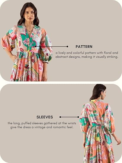 GRECIILOOKS Women's Printed Boho Maxi Dress