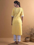 Women's Blended Straight Fit Straight Kurta