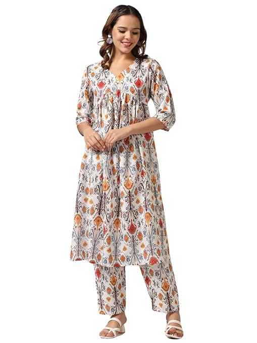 Women's Cotton Blend Kurta Set