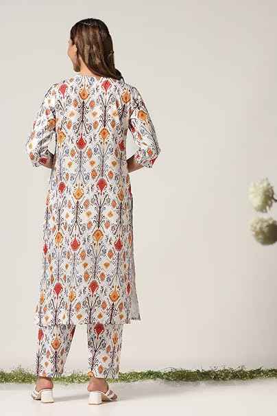 Women's Cotton Blend Kurta Set