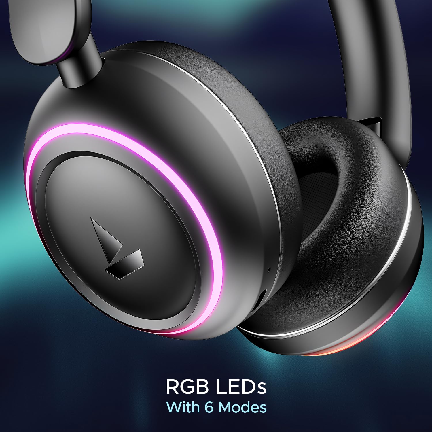 boAt Rockerz 480, RGB LEDs,6 Light Modes, 40mm Drivers,Beast Mode, 60H Battery
