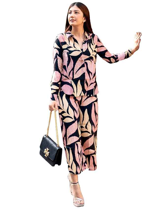 ANNI DESIGNER Women's Cotton Blend Printed Ethnic Co-ord Set