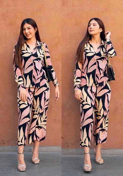 ANNI DESIGNER Women's Cotton Blend Printed Ethnic Co-ord Set