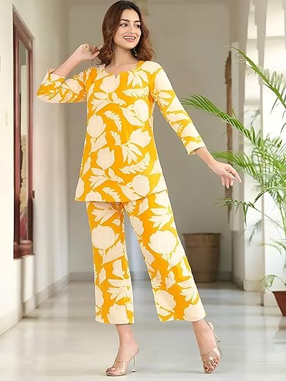 Pinkmint Women's Pure Cotton Co Ord Set