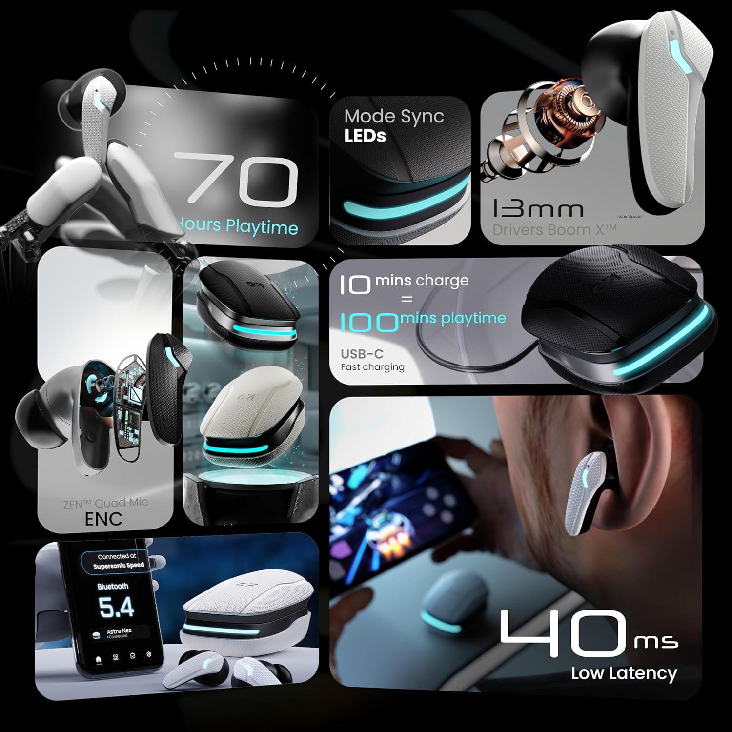 GOBOULT Astra Neo Bluetooth in Ear Earbuds with 70H Playtime