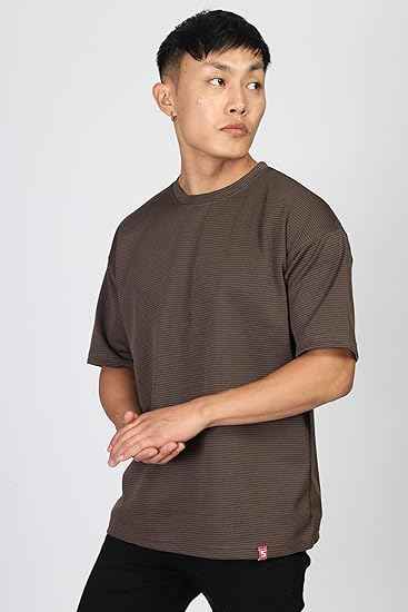 Mens Solid Dotted Unique Design Oversized Tshirt for Men