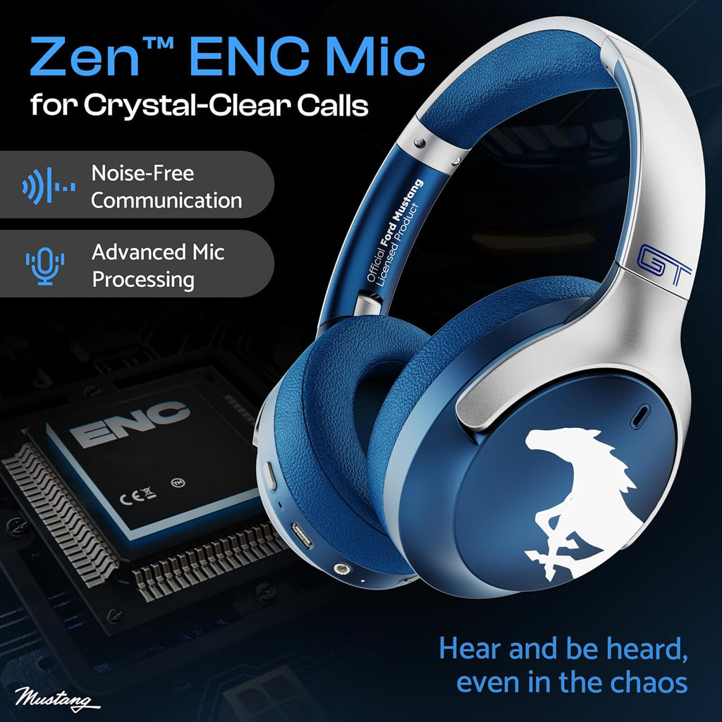 GOBOULT X Mustang Q Over Ear Bluetooth Headphones with 70H Playtime
