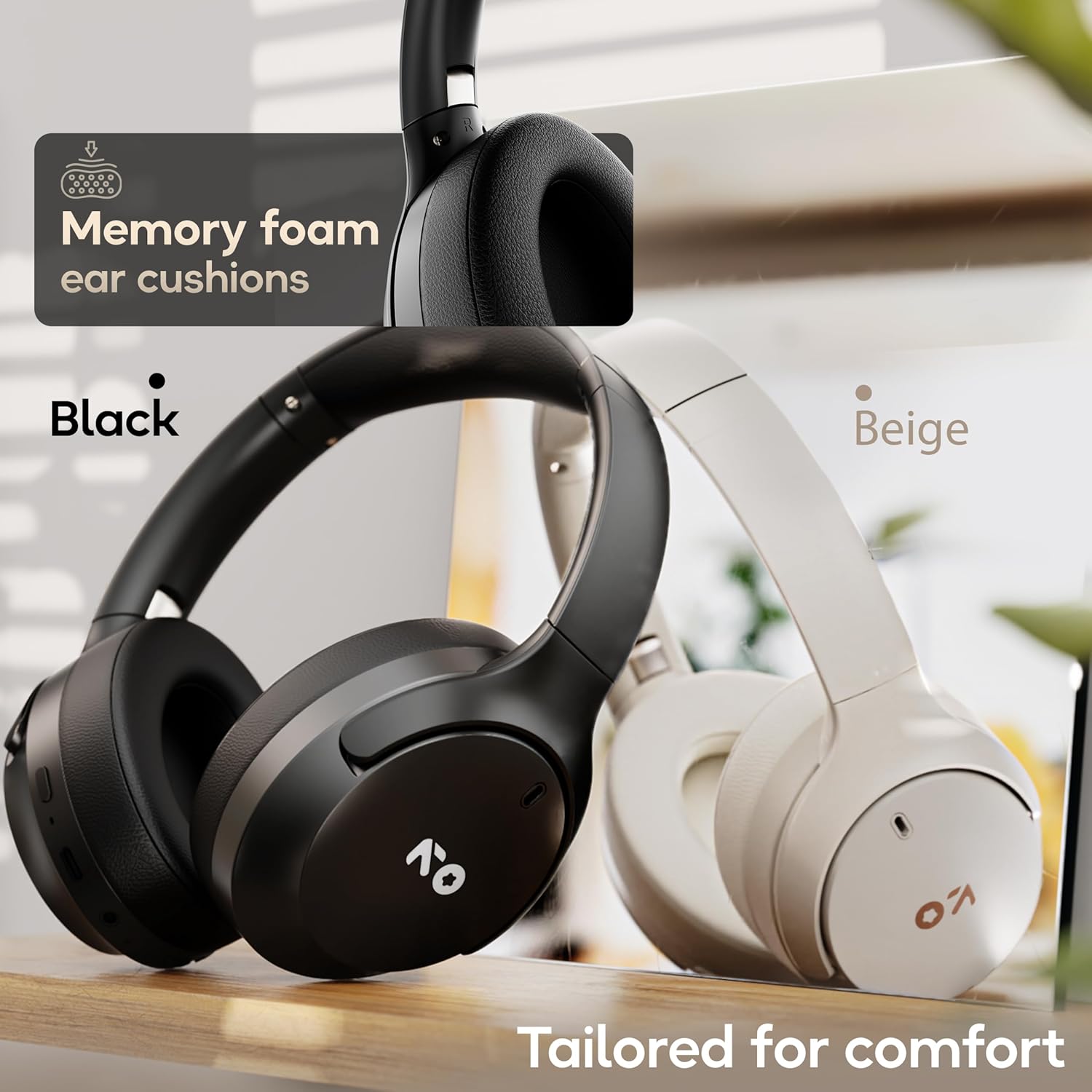 GOBOULT Made in India Q Over Ear Bluetooth Headphones with 70H Playtime