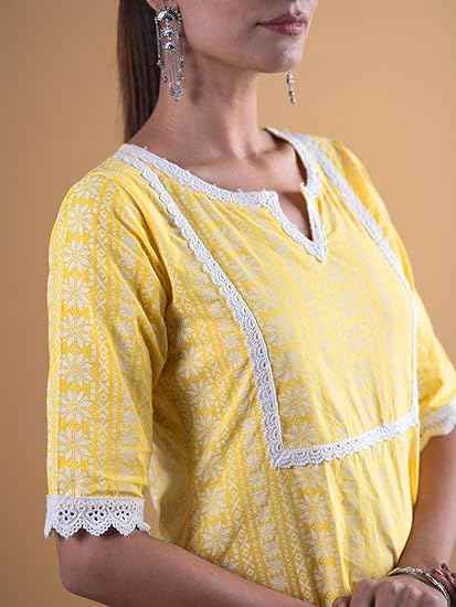 Women's Blended Straight Fit Straight Kurta