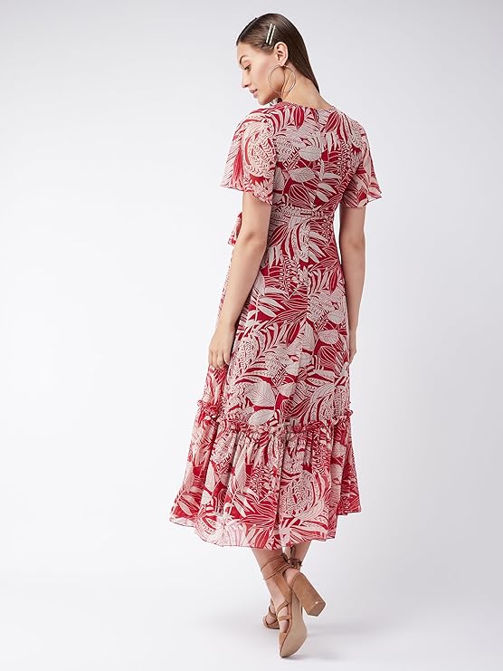 Miss Chase Women's V Neck Maxi Dress