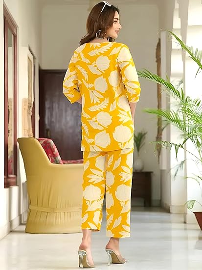 Pinkmint Women's Pure Cotton Co Ord Set