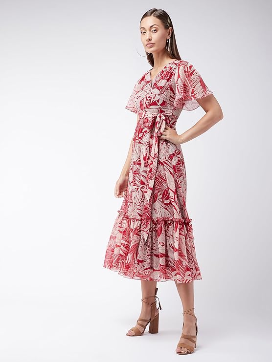 Miss Chase Women's V Neck Maxi Dress