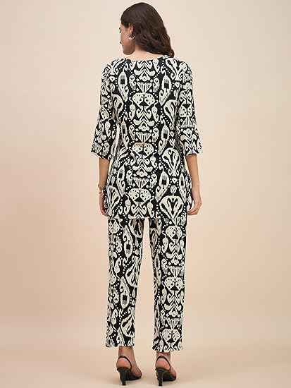 Truvon Fashions Women Co-Ords Set, Kurta and Palazzo Set