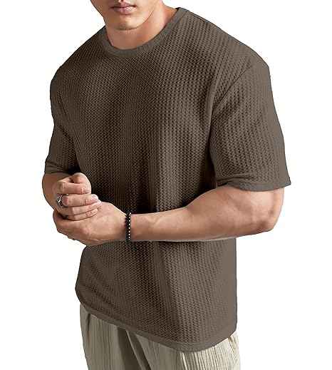 Mens Solid Dotted Unique Design Oversized Tshirt for Men