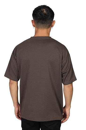Mens Solid Dotted Unique Design Oversized Tshirt for Men