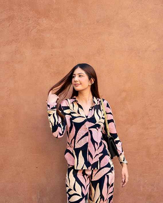 ANNI DESIGNER Women's Cotton Blend Printed Ethnic Co-ord Set