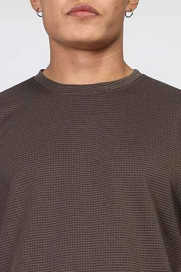Mens Solid Dotted Unique Design Oversized Tshirt for Men