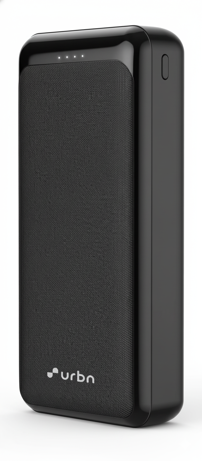 URBN 20000 mAh 22.5 W Power Bank (Black, Lithium Polymer, for Earbuds, Mobile, Tablet)