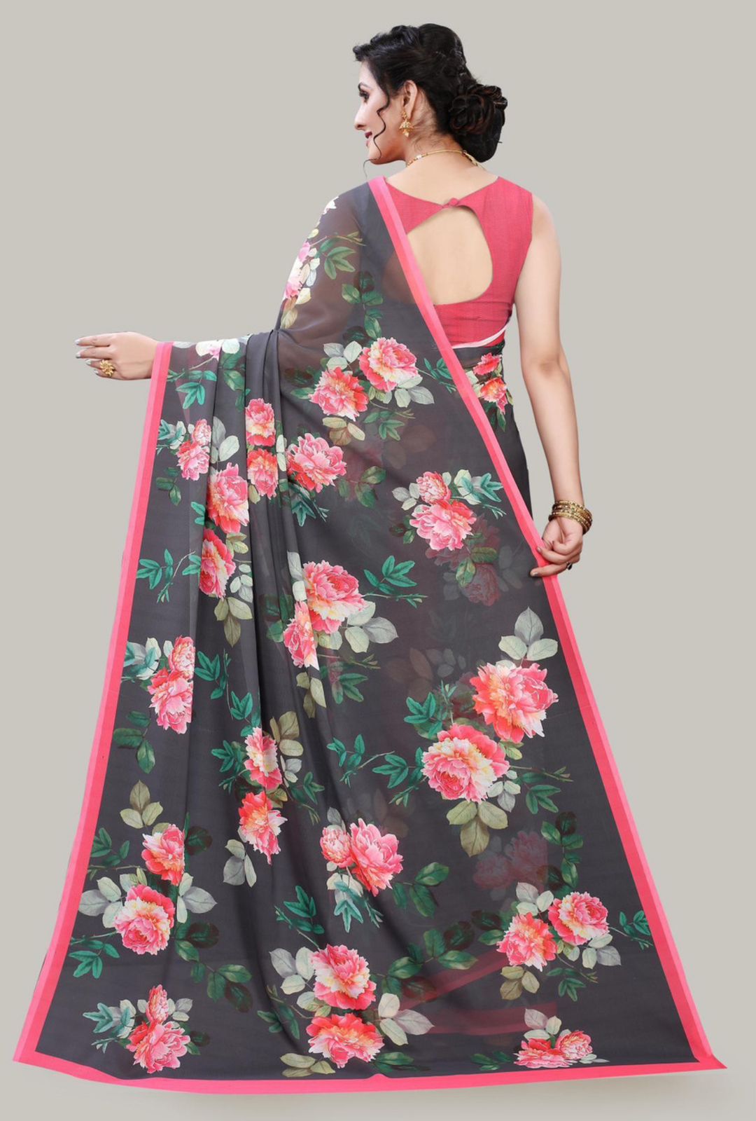 Floral Print Daily Wear Georgette Saree