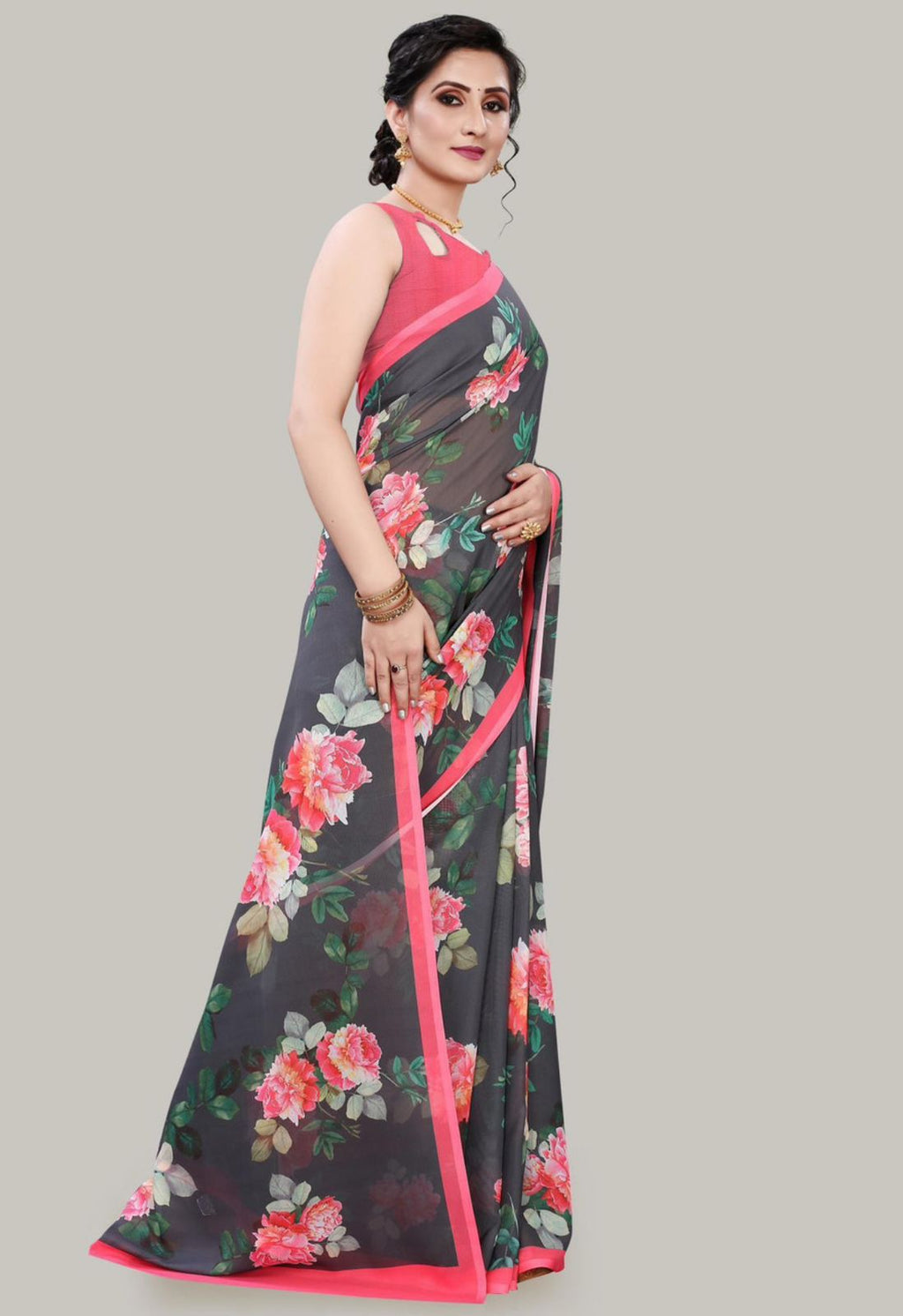 Floral Print Daily Wear Georgette Saree