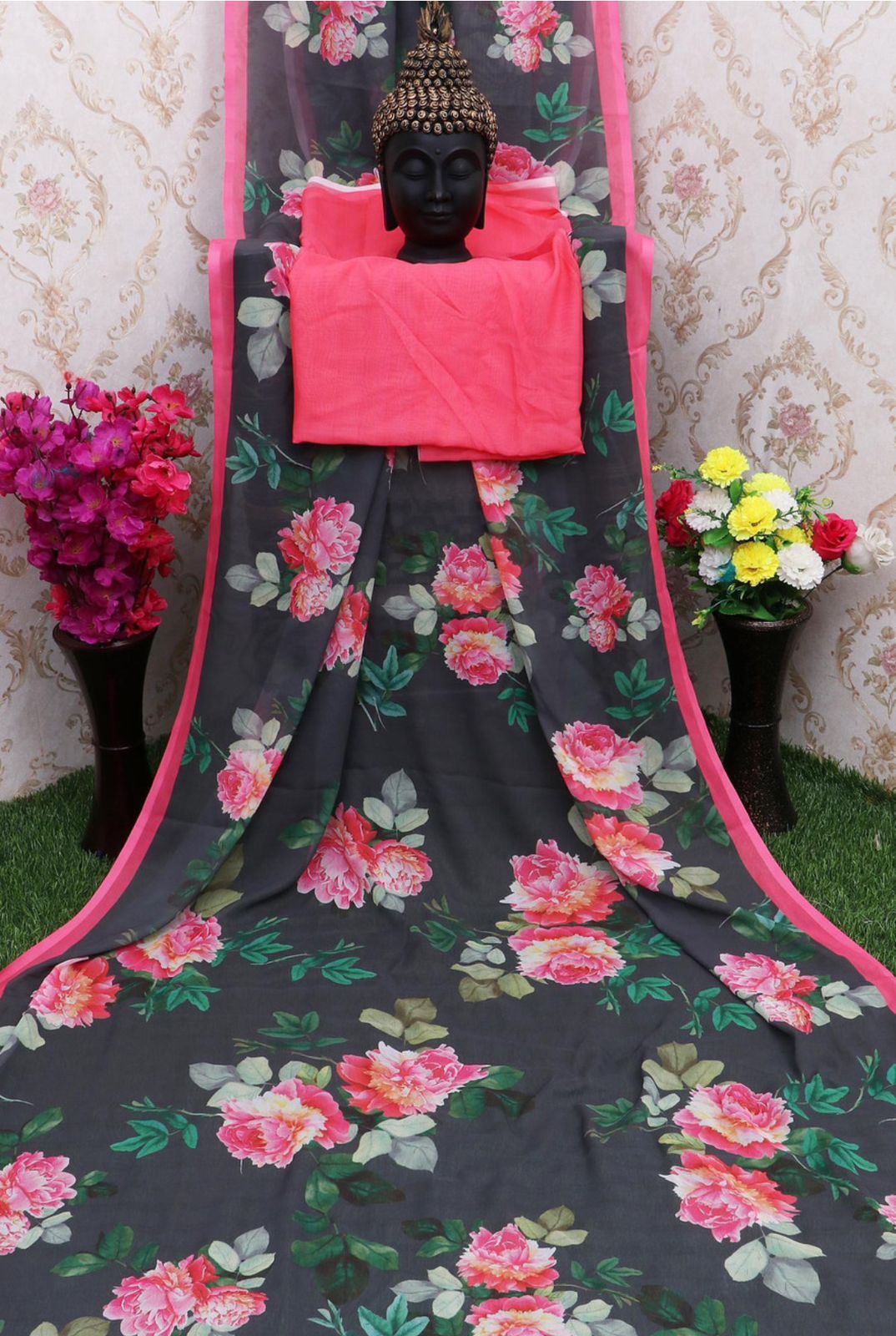 Floral Print Daily Wear Georgette Saree