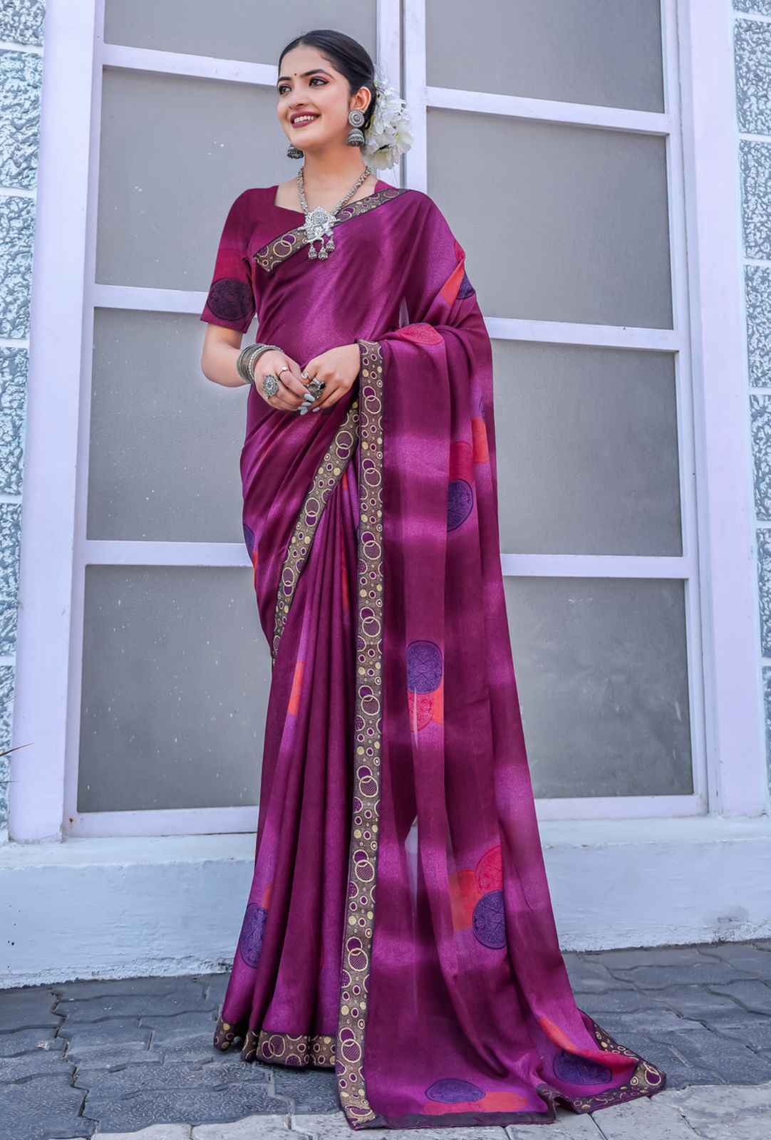 Printed Mysore Georgette Saree