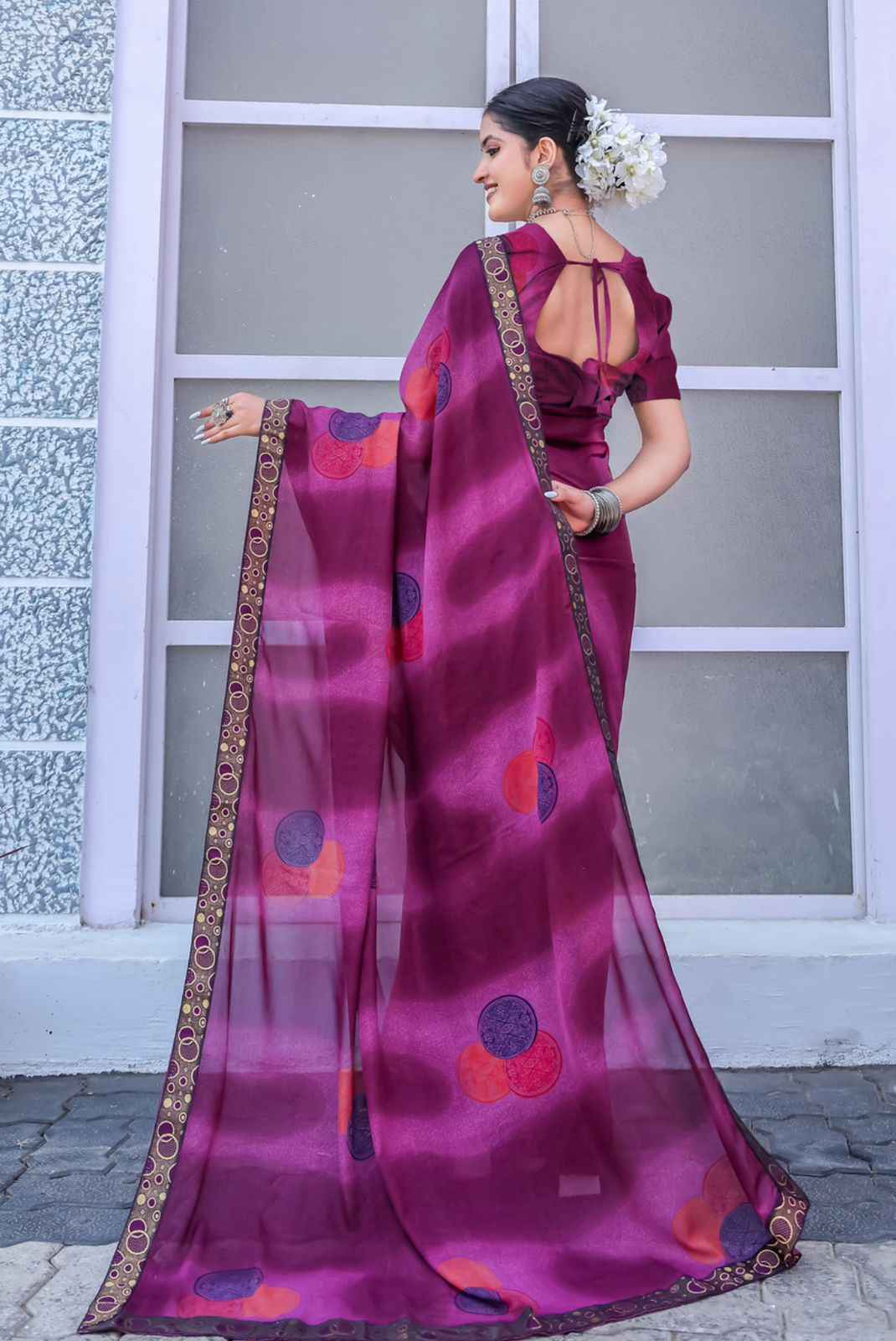 Printed Mysore Georgette Saree