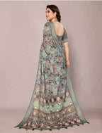 Printed Bollywood Linen Saree