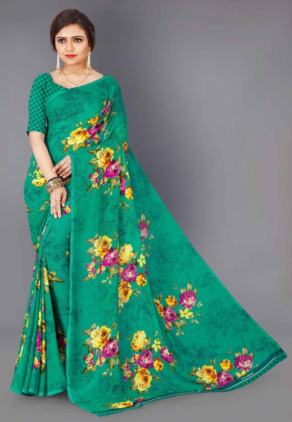 Floral Print Daily Wear Georgette Saree