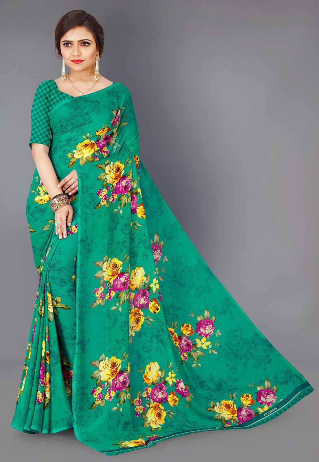 Floral Print Daily Wear Georgette Saree