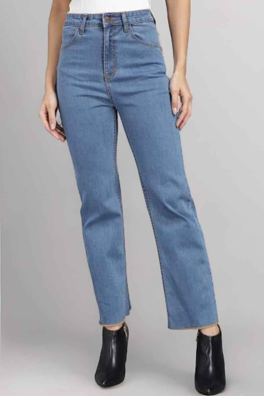 Women's High Rise Flared Fit Cotton Lycra Jeans