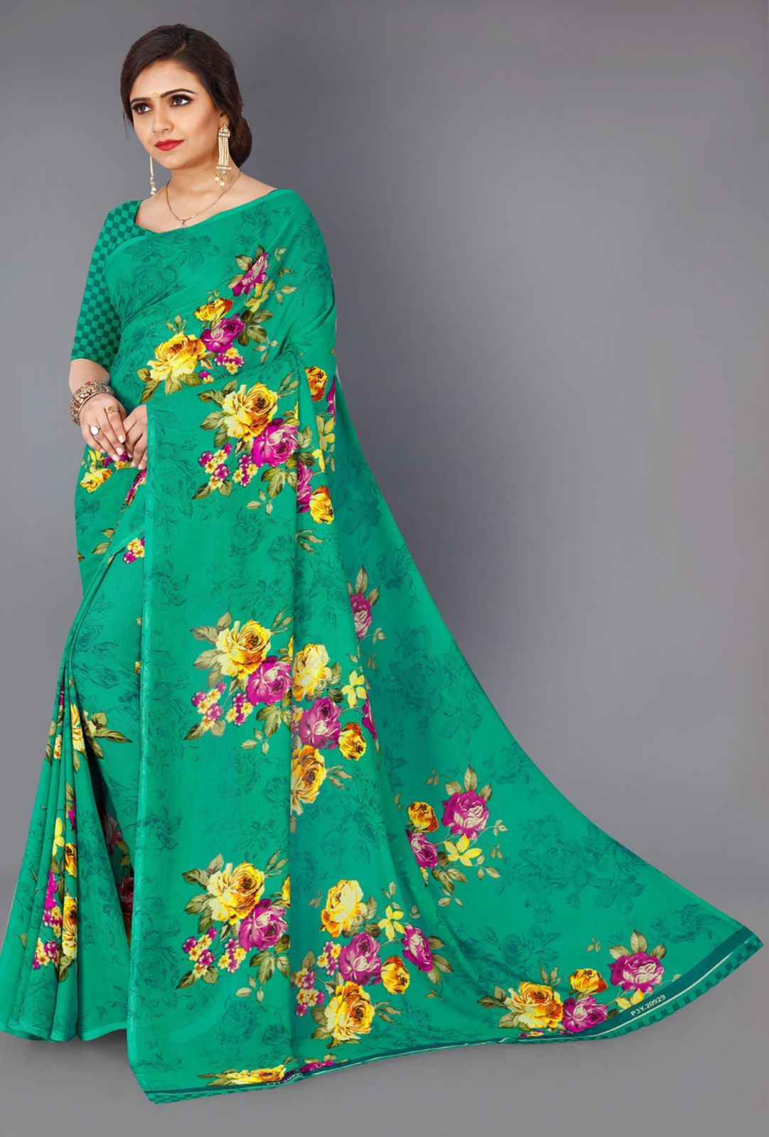 Floral Print Daily Wear Georgette Saree