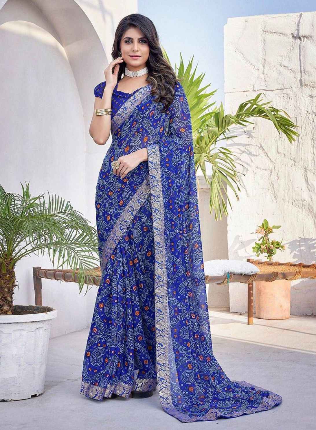 Printed Pure Georgette Saree