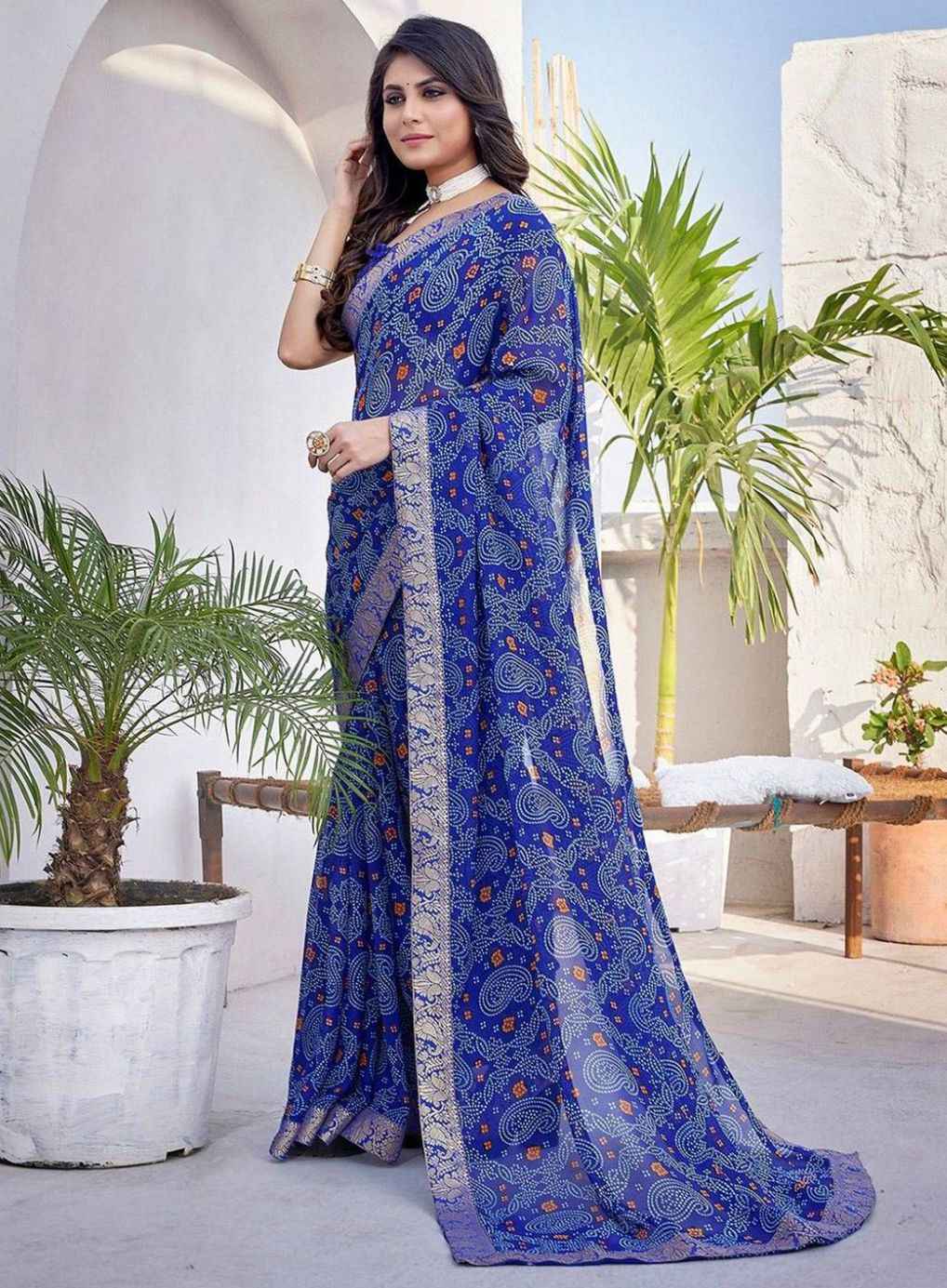 Printed Pure Georgette Saree