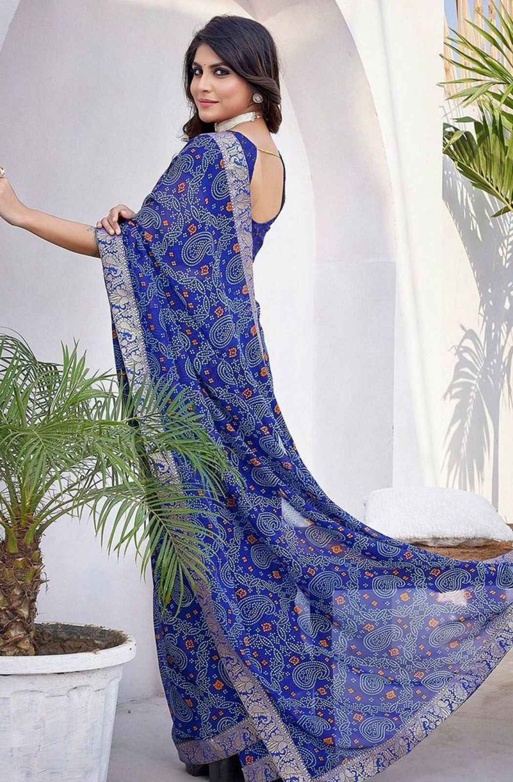 Printed Pure Georgette Saree