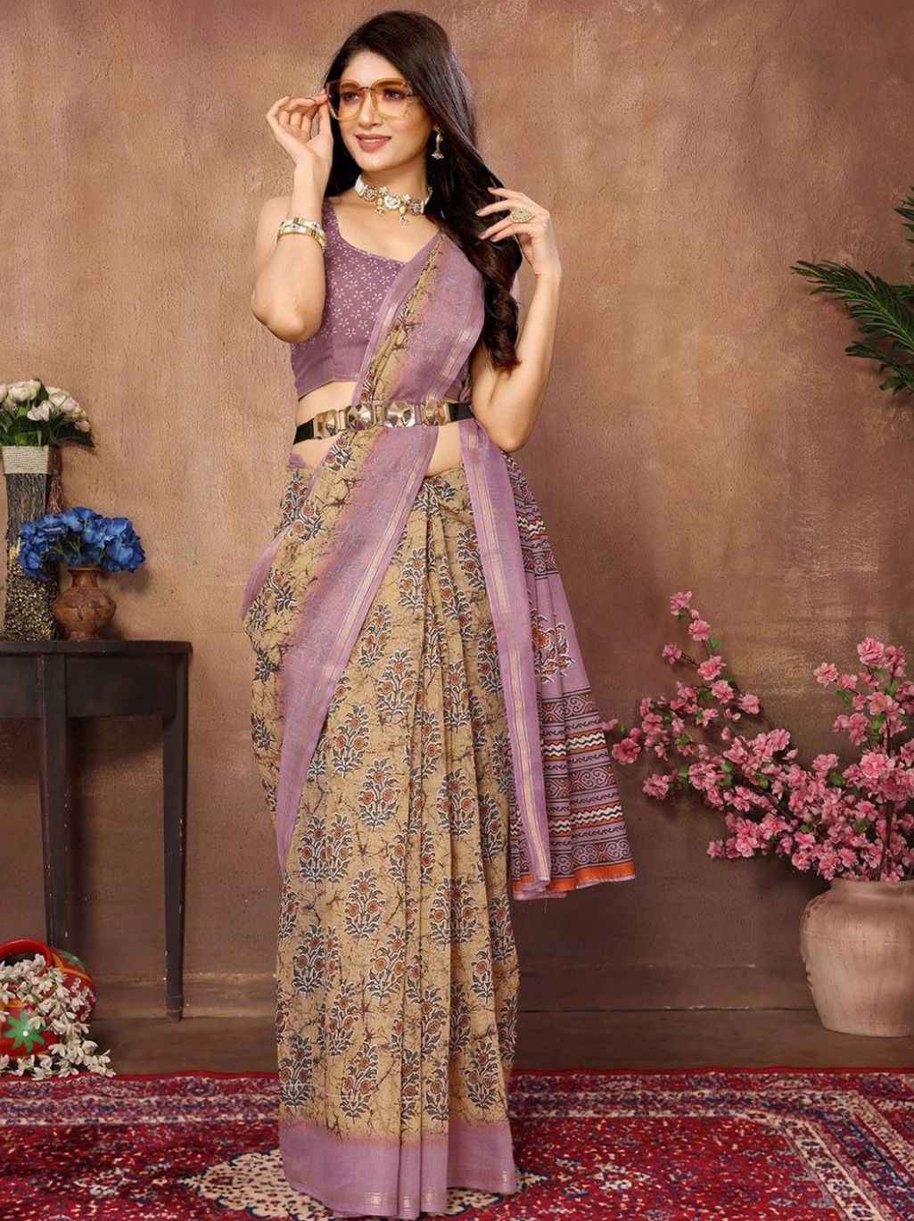 Ethnic Motifs Printed Saree