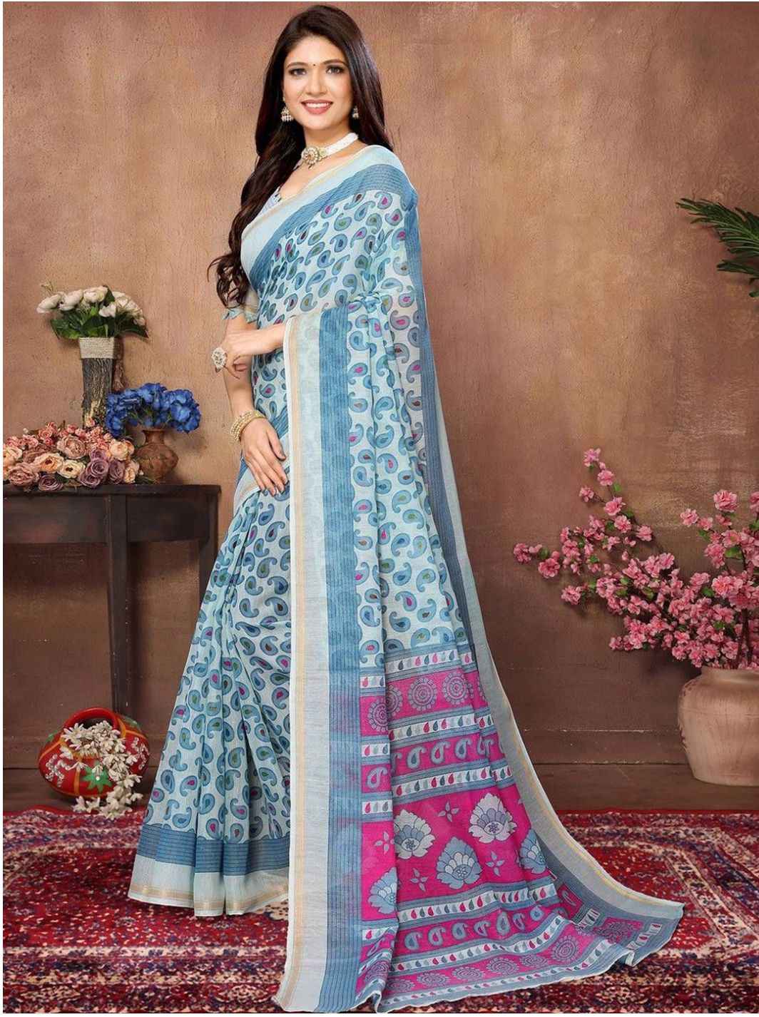 Paisley Printed Saree
