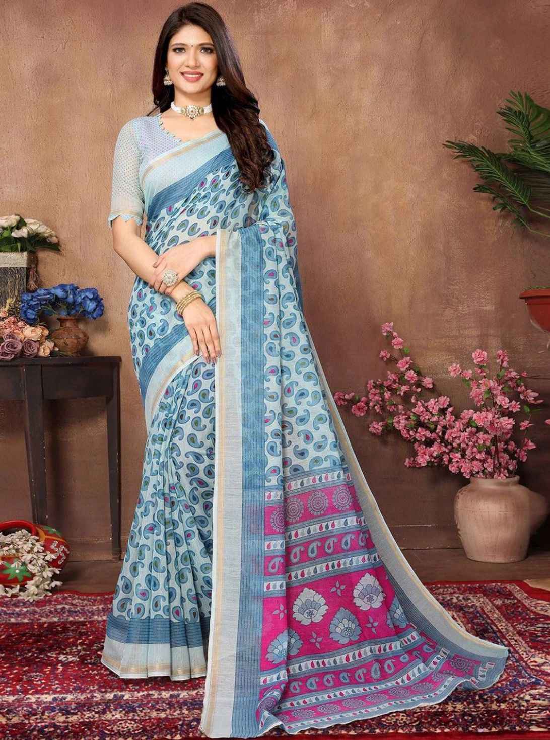 Paisley Printed Saree