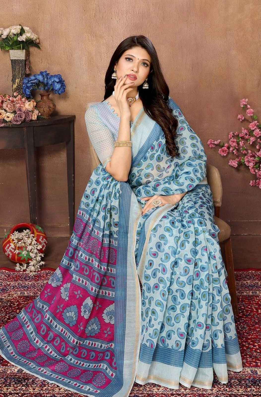 Paisley Printed Saree