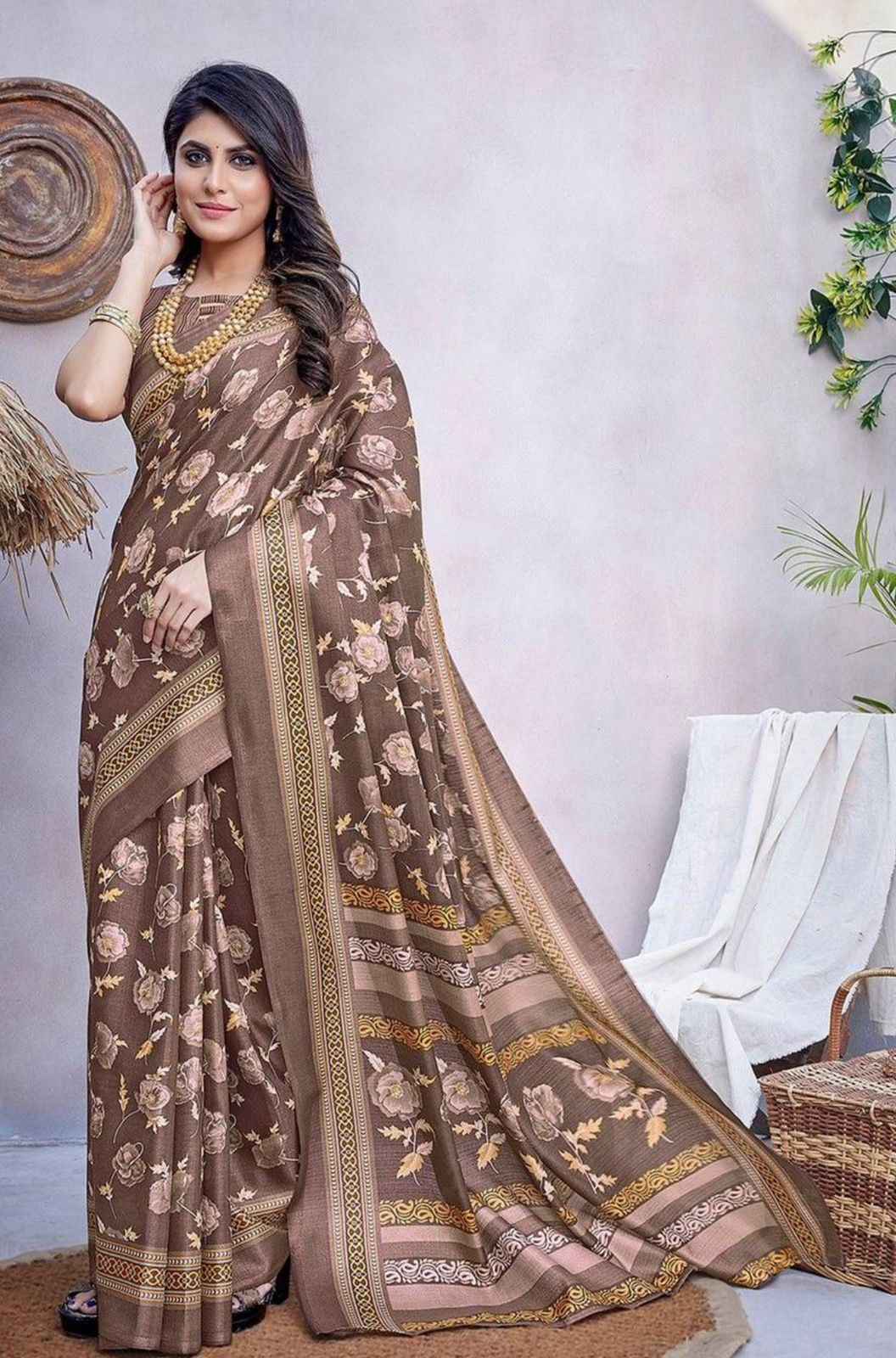 Floral Printed Saree
