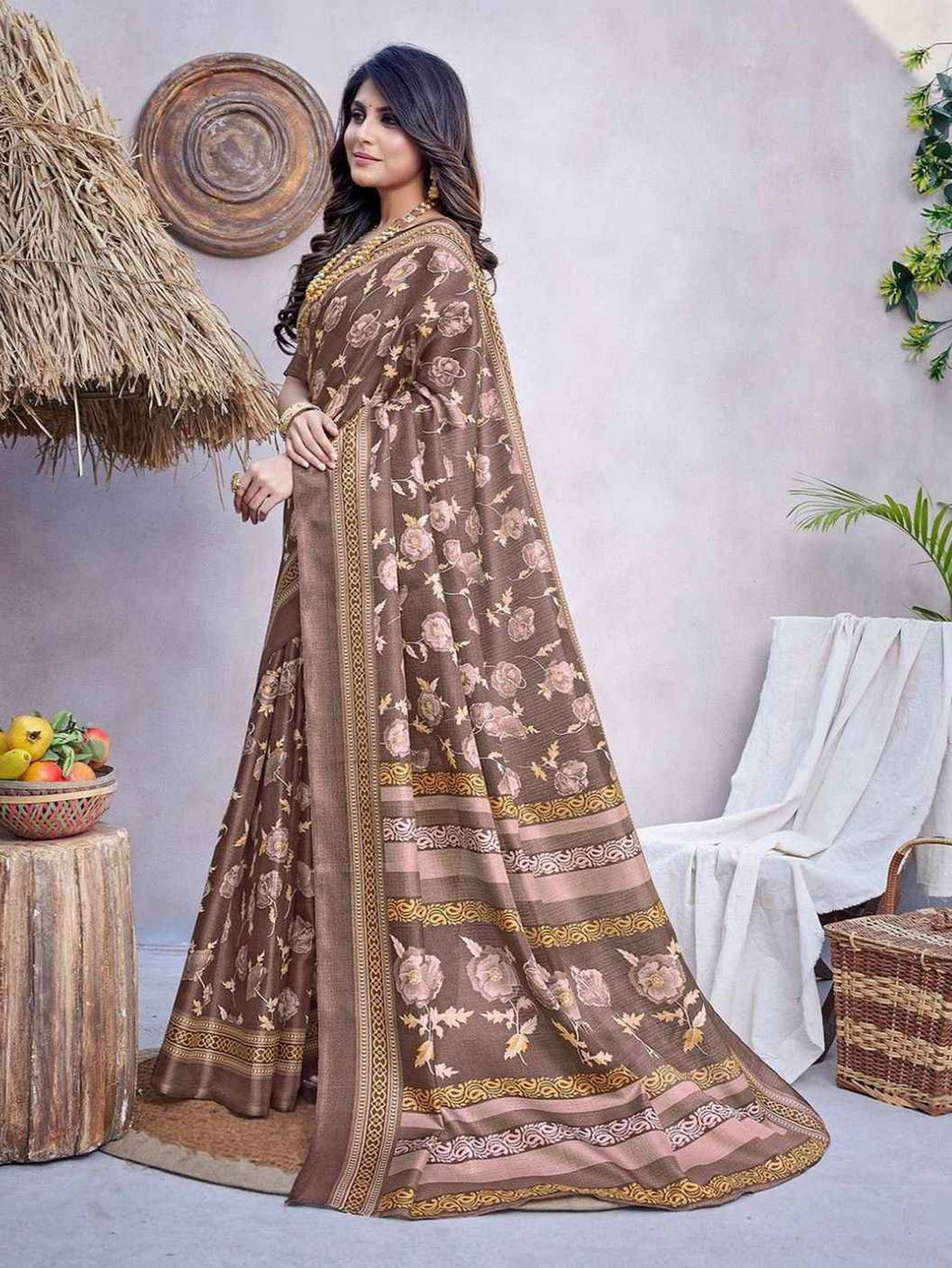 Floral Printed Saree