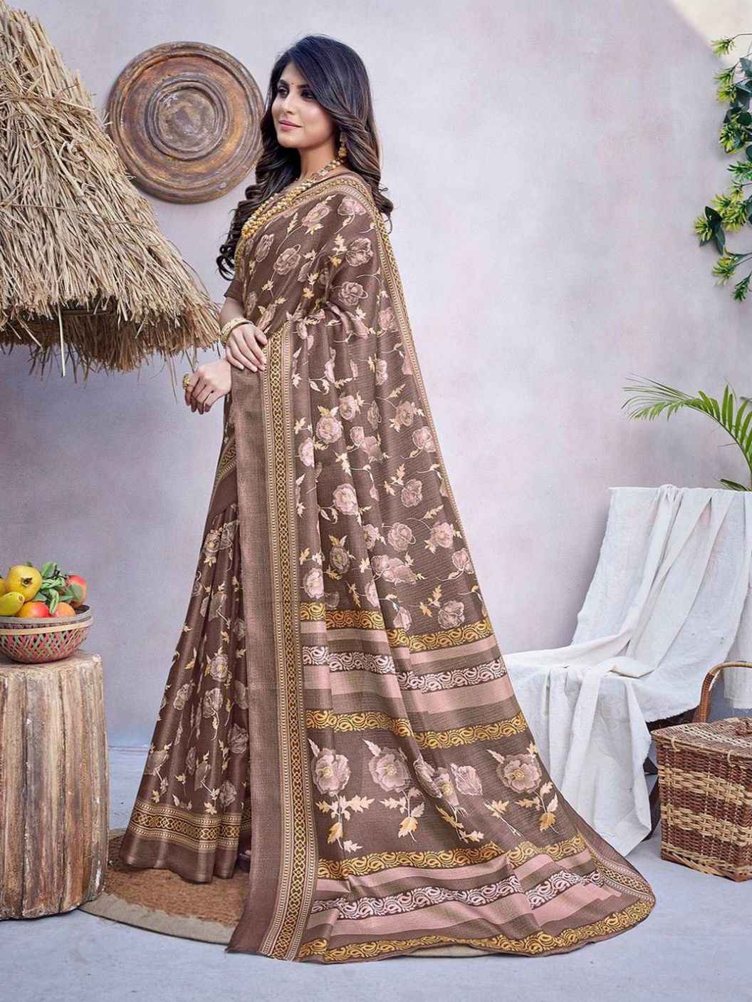 Floral Printed Saree