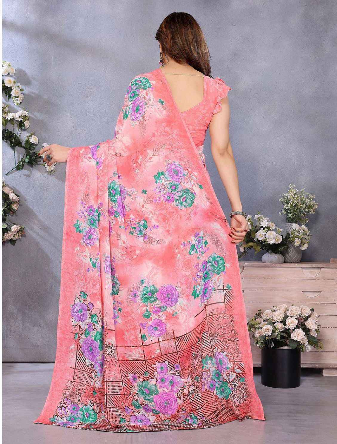 Floral Printed Saree